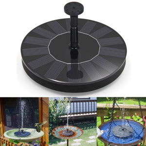 Solar Powered Bird Fountain With Lights