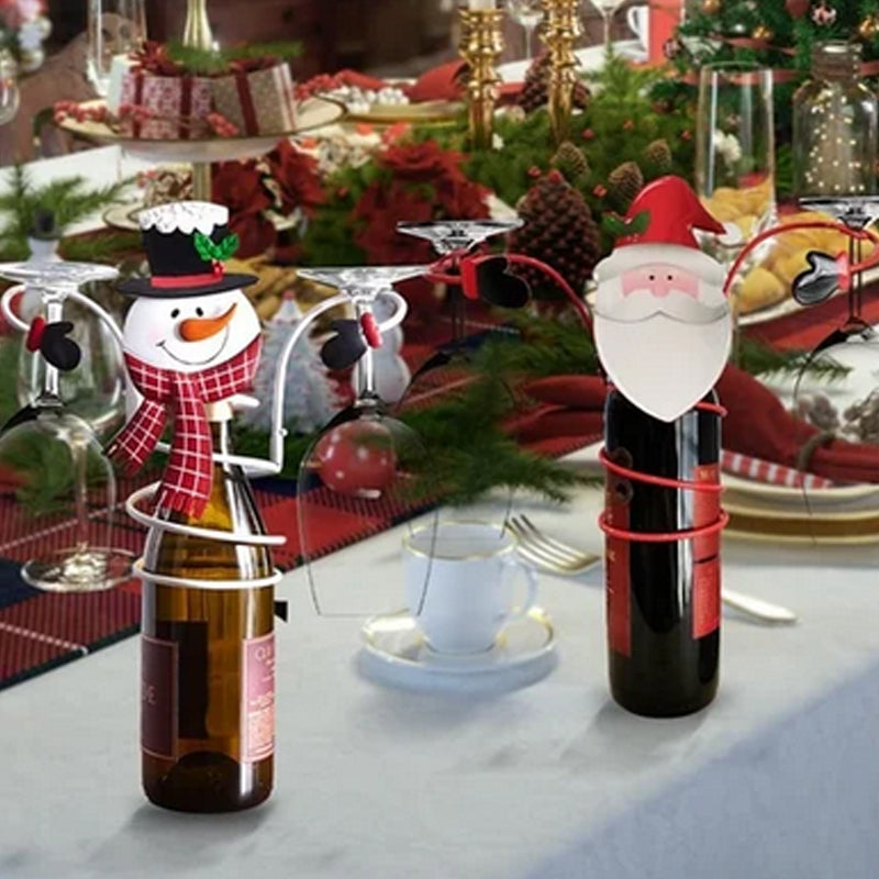 Holiday Wine Bottle Glass Holder