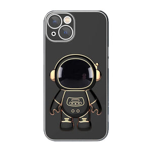 6D Plating Astronaut Hidden Stand Case Cover For IPhone