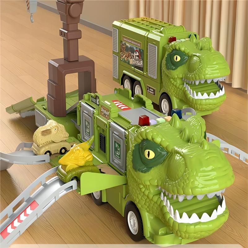 New Dinosaur Transforming Engineering Truck Track Toy Set