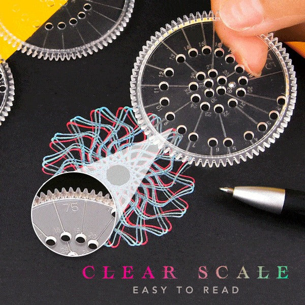Magical Spirograph Geometric Ruler Set