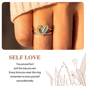 To My Granddaughter Irregular Minimalist Two-piece Ring