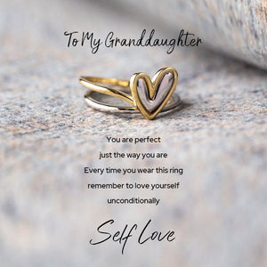 To My Granddaughter Irregular Minimalist Two-piece Ring