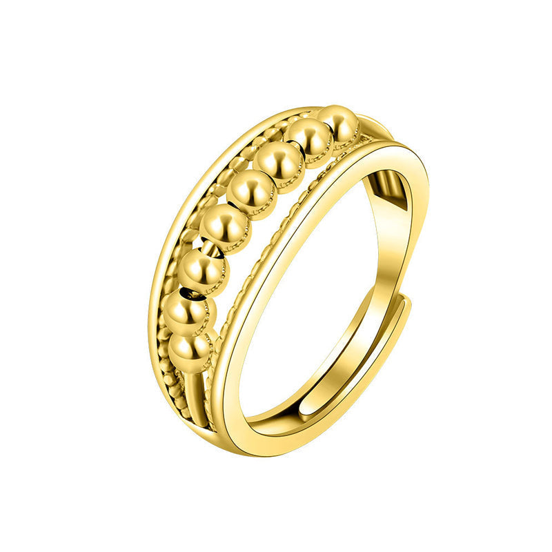Ring With Polkadot Beads
