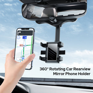 360° Rotating Car Rearview Mirror Phone Holder