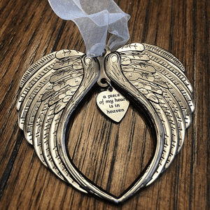 Christmas ornaments angel wings bell-memorial