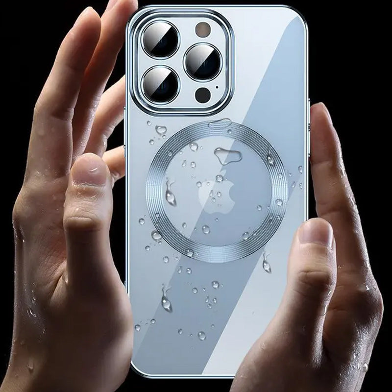 Electroplating Wireless Magnetic Charging All-Inclusive Lens Case for iPhone