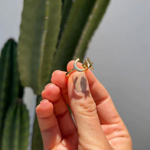 Adjustable Moon & Stars Anxiety Ring