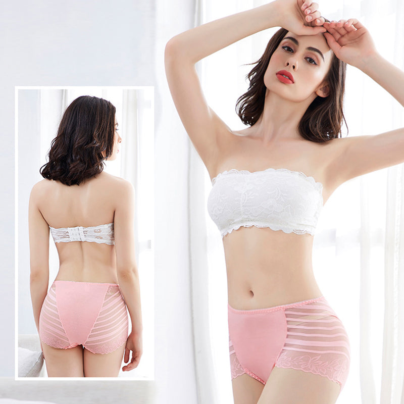 Women's Mid-Waist Cotton Lace Panties