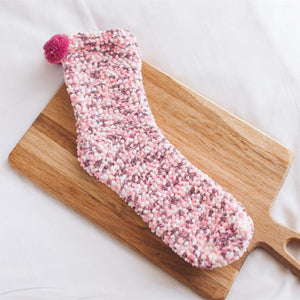 Coral Fleece Cupcake Socks