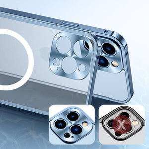 Metal Frame Magnetic Charging Case For iPhone