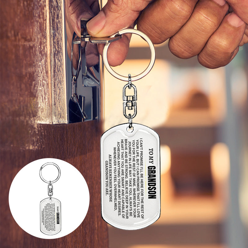 To My Grandson Keychain