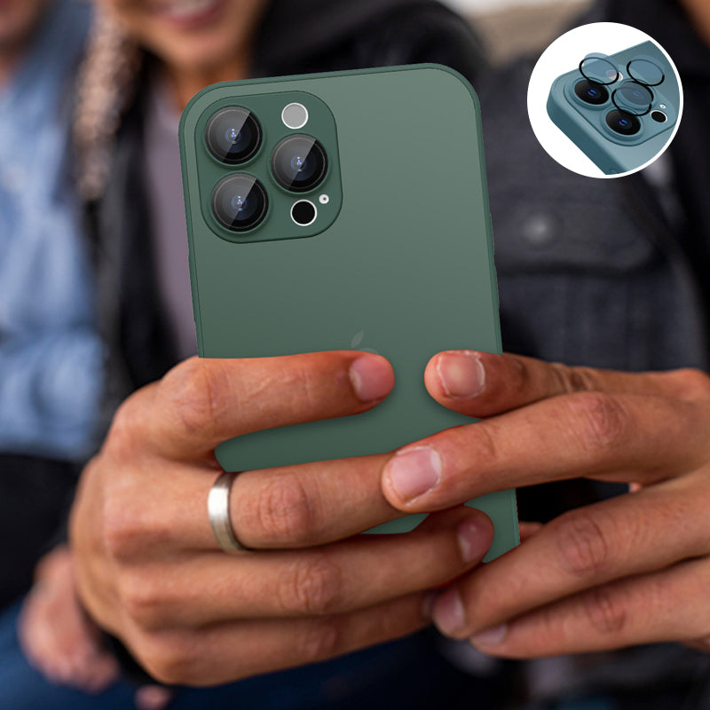 Glass Lens Film Mobile Case for iPhone