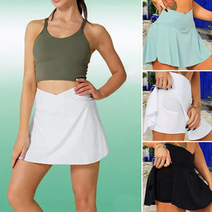 Fashion Women’s Quick-Dry Tennis Pant-Skirts with Pockets