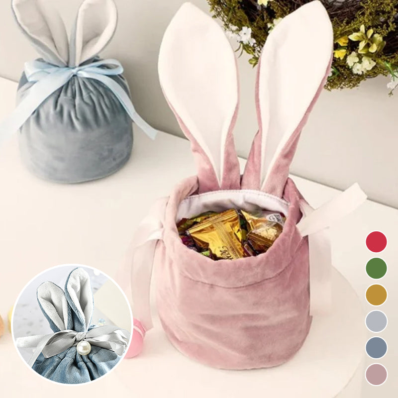 Easter Bunny Velvet Basket