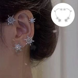 Diamond And Zirconia Earrings Without Holes