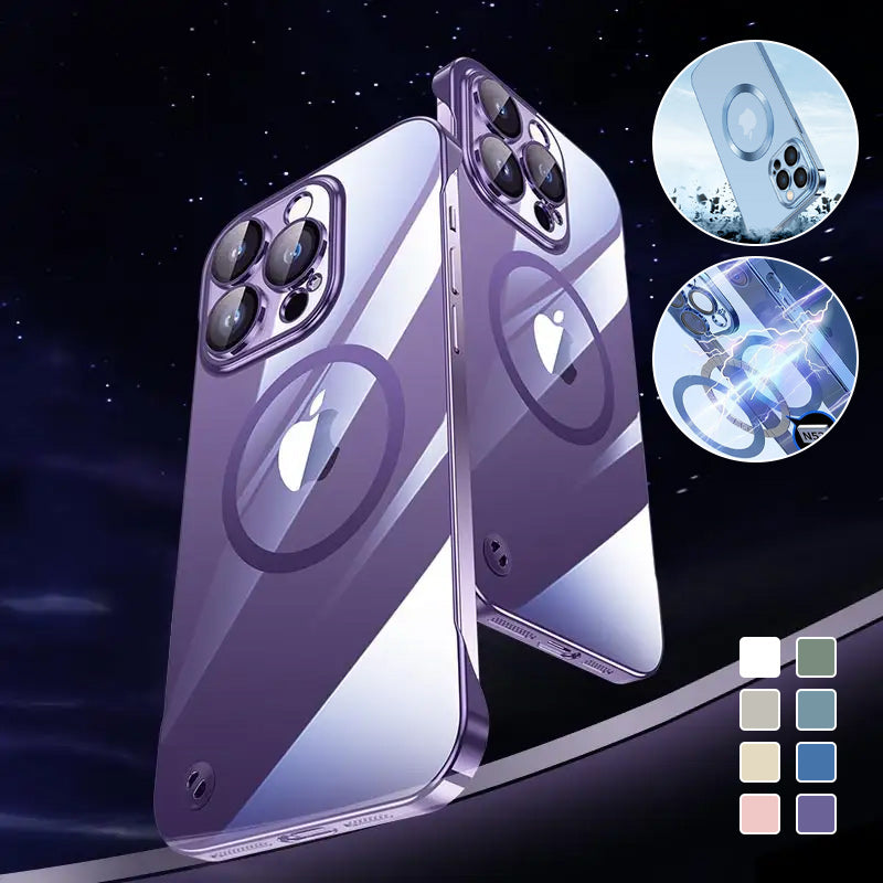 Electroplating Wireless Magnetic Charging All-Inclusive Lens Case for iPhone