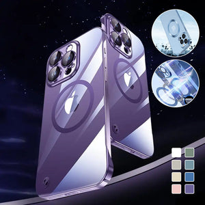 Electroplating Wireless Magnetic Charging All-Inclusive Lens Case for iPhone