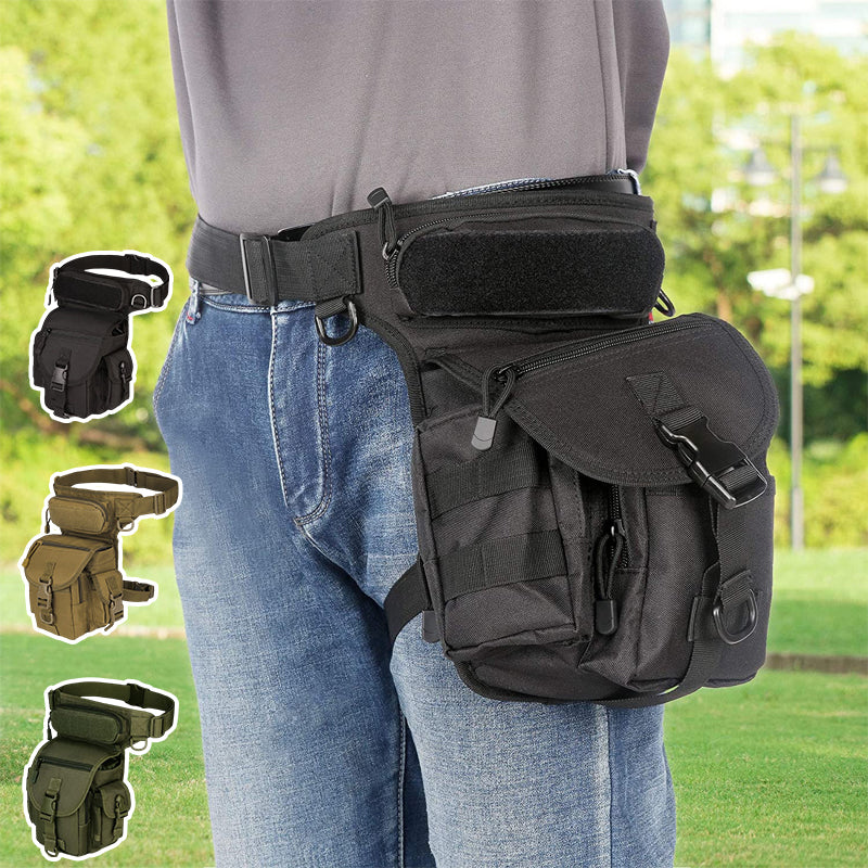Nylon Waterproof Men Tactical Waist Pack Leg Travel Belt Bag