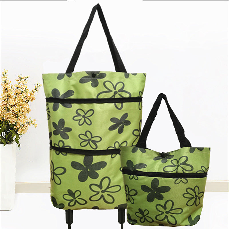 Foldable Shopping Trolley Tote Bag Peachloft