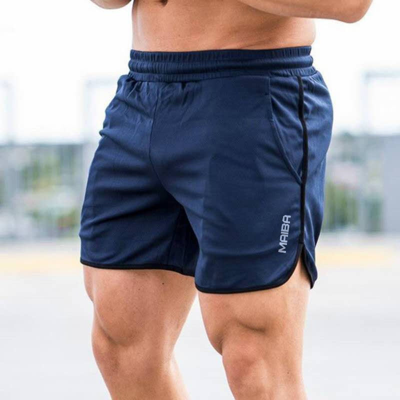 Men's Monogrammed Solid Color Sports Shorts