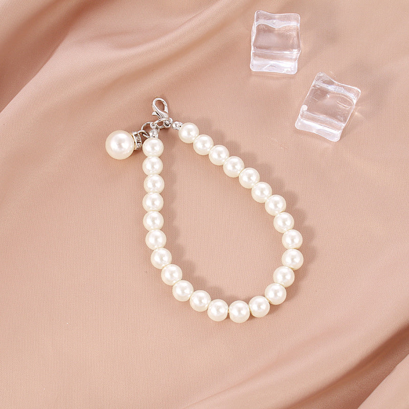 Pearl Chain Key Pendant