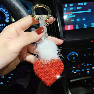 Mink Heart Keychain