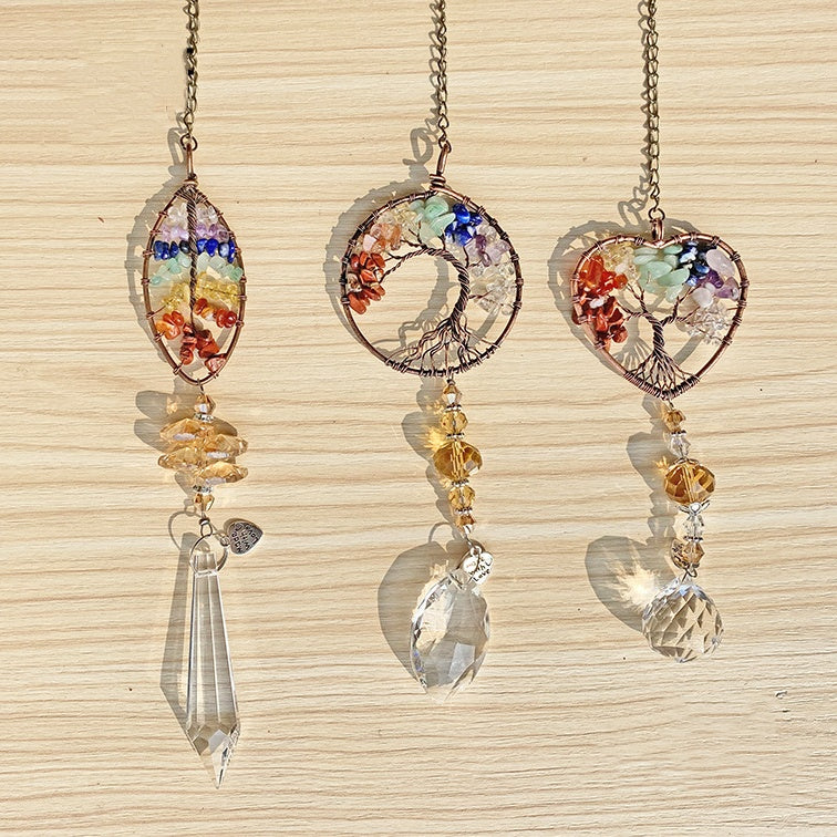 Crystal Wind Chime Tree Of Life Suncatcher