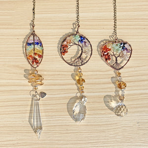 Crystal Wind Chime Tree Of Life Suncatcher