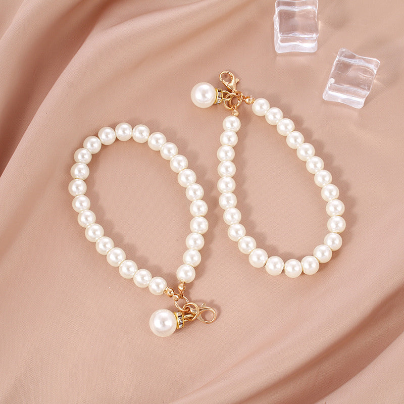 Pearl Chain Key Pendant