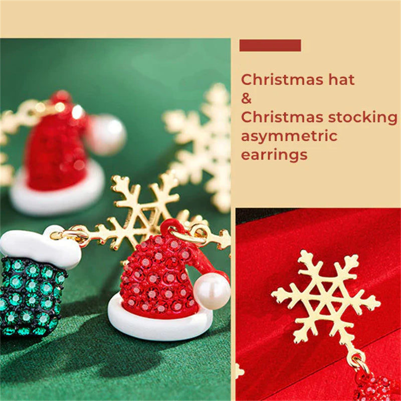 Christmas Asymmetric Earrings