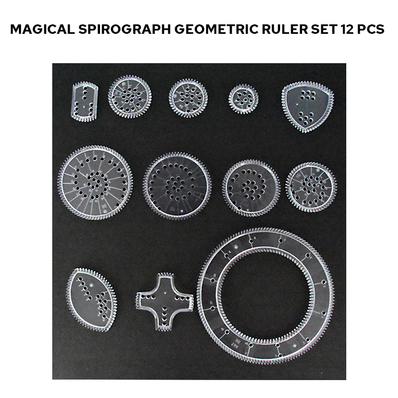 Magical Spirograph Geometric Ruler Set