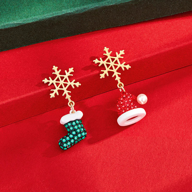 Christmas Asymmetric Earrings