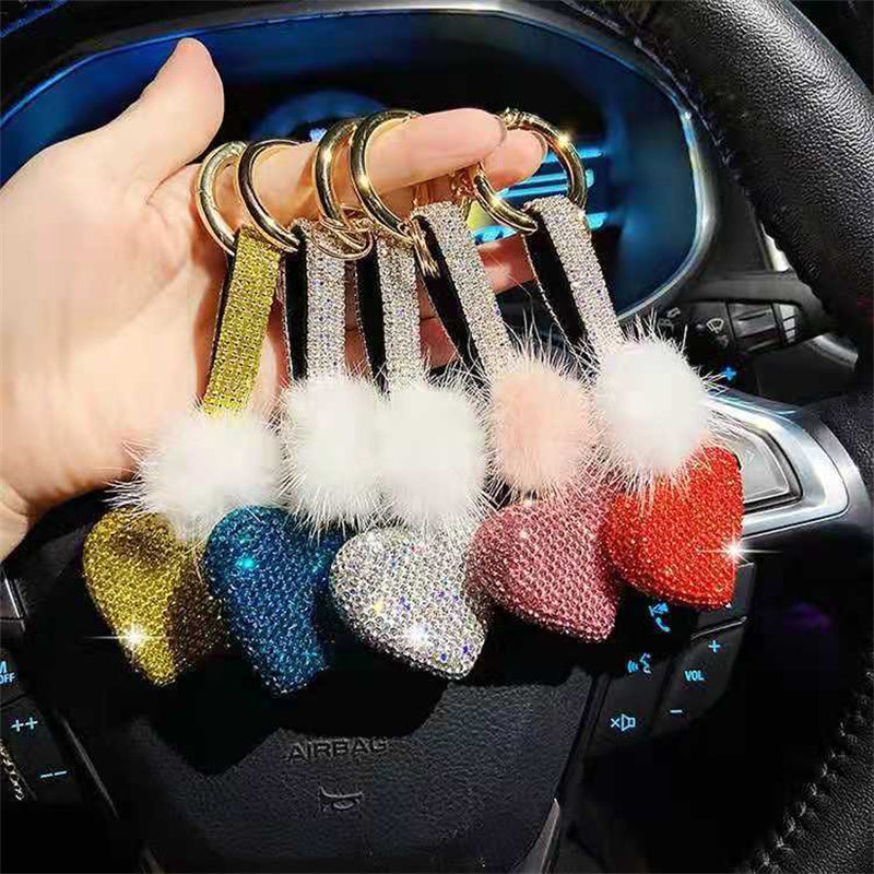 Mink Heart Keychain