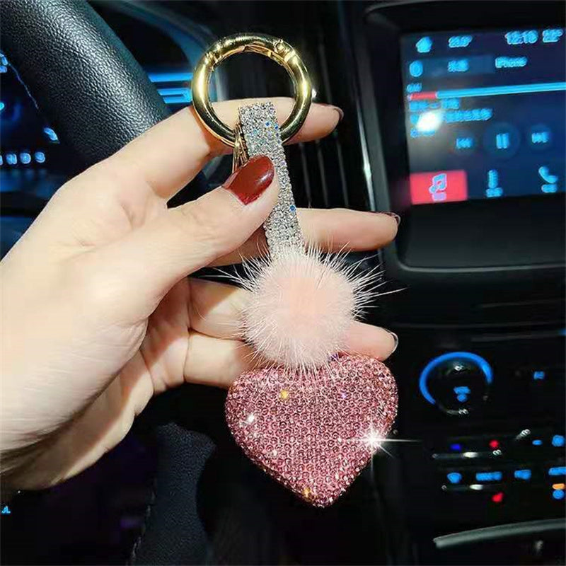 Mink Heart Keychain