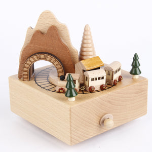 Handmade Wooden Rotating Music Boxes