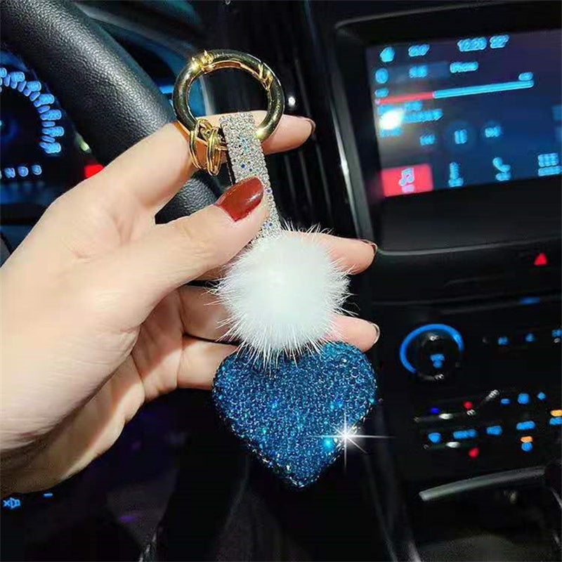 Mink Heart Keychain
