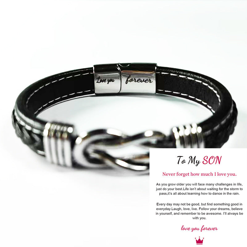 Twist Braided Leather Bracelet