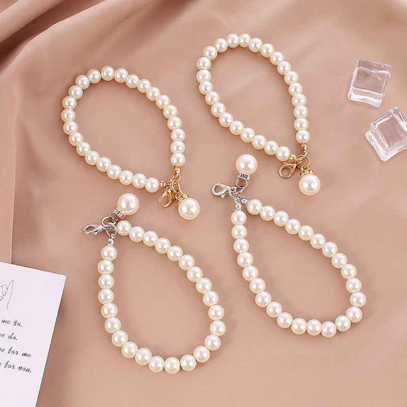 Pearl Chain Key Pendant