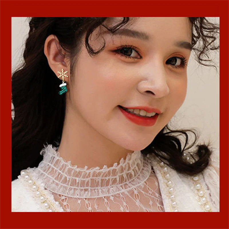 Christmas Asymmetric Earrings