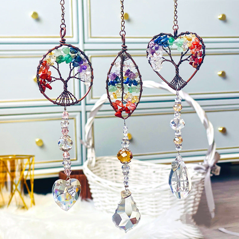 Crystal Wind Chime Tree Of Life Suncatcher