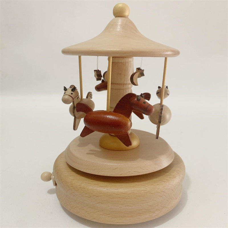 Handmade Wooden Rotating Music Boxes