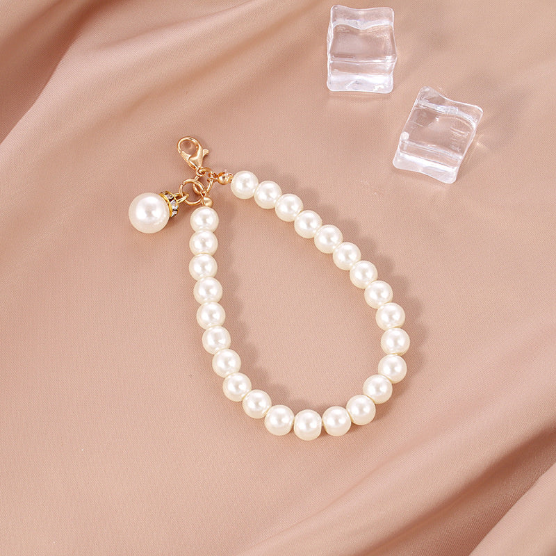 Pearl Chain Key Pendant