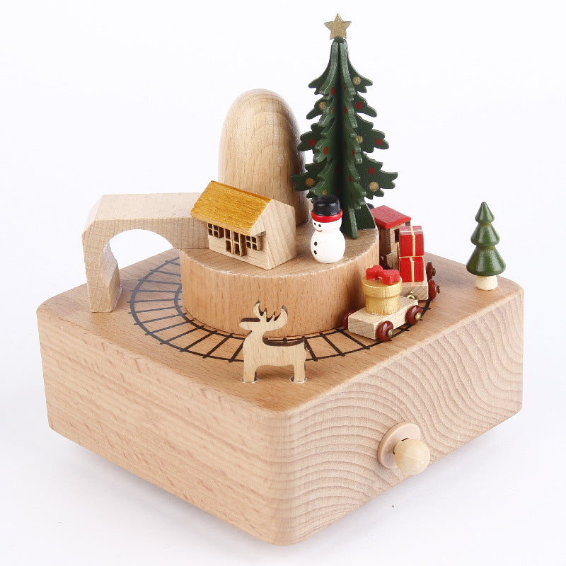 Handmade Wooden Rotating Music Boxes