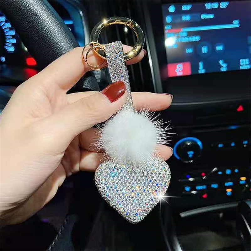 Mink Heart Keychain