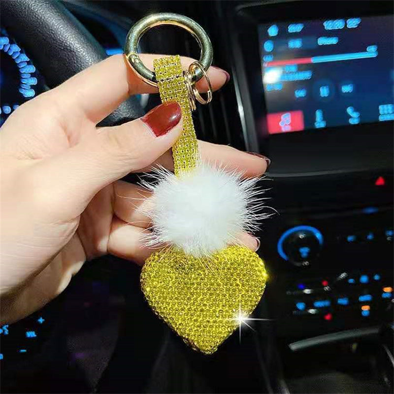 Mink Heart Keychain