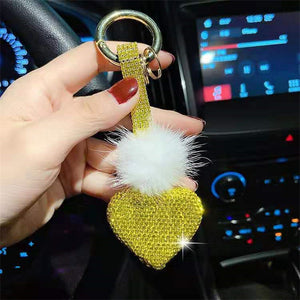 Mink Heart Keychain
