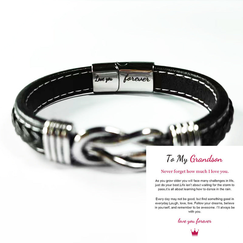 Twist Braided Leather Bracelet