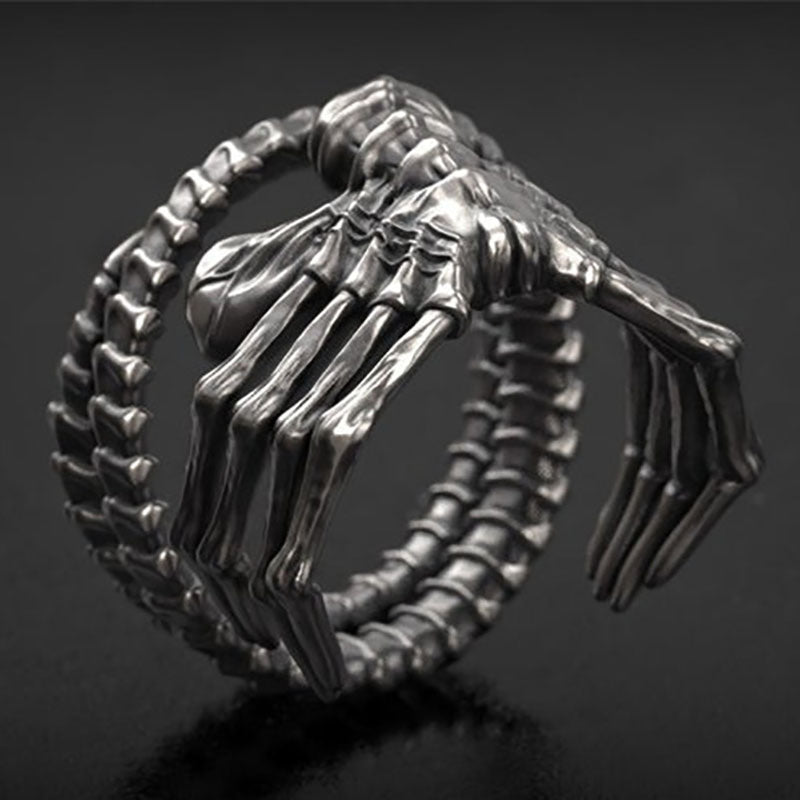 Punk Skeleton Claw Ring