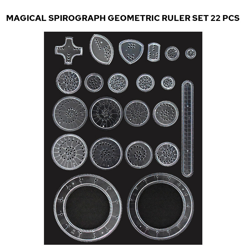 Magical Spirograph Geometric Ruler Set
